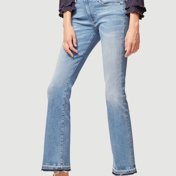 FRAME Denim Medium Wash Le Mini Boot Released-hem Cropped Jeans in Stowe Size 30 - Picture 2 of 11